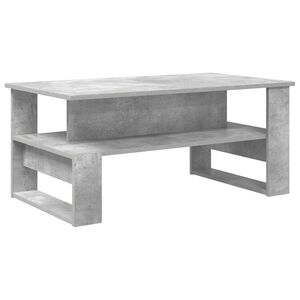 vidaXL Table basse Gris b&eacute;ton 90 x 50 x 40 cm Bois d'ing&eacute;nierie