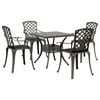 vidaXL Ensemble manger de jardin 5 pcs bronze aluminium coul&eacute;