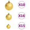 vidaXL Arbre de No&euml;l artificiel avec LED/boules pommes de pin 210cm