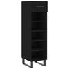 vidaXL Armoire &agrave; chaussures noir 30x35x105 cm bois d'ing&eacute;nierie