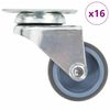 vidaXL 16 pcs Roulettes pivotantes doubles 50 mm