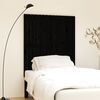 vidaXL T&ecirc;te de lit murale Noir 95,5x3x110 cm Bois massif de pin