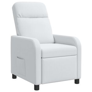 vidaXL Fauteuil inclinable Blanc Tissu
