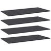 vidaXL Panneaux de biblioth&egrave;que 4 pcs Gris 80x30x1,5 cm Agglom&eacute;r&eacute;
