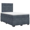 vidaXL Lit boxspring avec matelas Gris fonc&eacute; 120 x 190 cm Velours