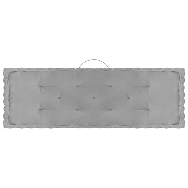 vidaXL Coussins de plancher de palette lot de 6 Gris Coton