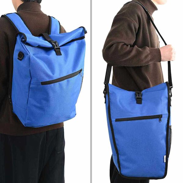 vidaXL Sac &agrave; v&eacute;lo Bleu 33 x 16 x 60 cm Polyester