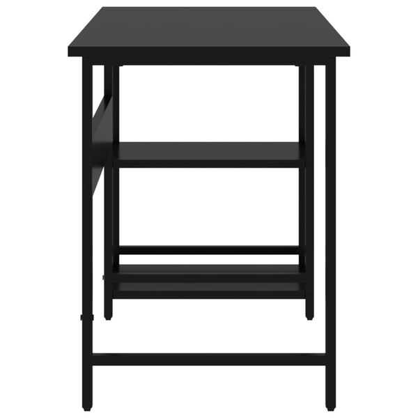 vidaXL Bureau d'ordinateur Noir 105x50x72 cm MDF et m&eacute;tal