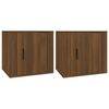 vidaXL Tables de chevet 2 pcs Ch&ecirc;ne marron 50x39x47 cm