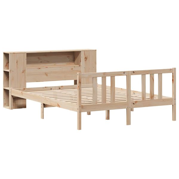 vidaXL Lit biblioth&egrave;que sans matelas 120x200 cm bois de pin massif