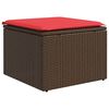 vidaXL Tabouret de Jardin Marron 55 x 55 x 37 cm polyrotin