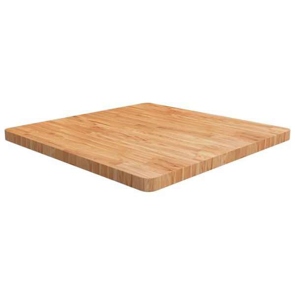 vidaXL Dessus de table carr&eacute; Marron clair 80x80x4cm Bois ch&ecirc;ne trait&eacute;