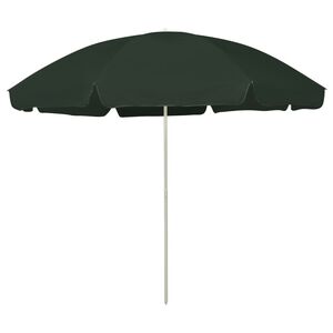 vidaXL Parasol de plage vert 300 cm