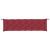 vidaXL Coussin de banc de jardin rouge bordeaux 200x50x7 cm