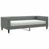 vidaXL Lit de jour avec matelas gris fonc&eacute; 90x190 cm tissu