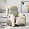 vidaXL Fauteuil inclinable &eacute;lectrique Cr&egrave;me Similicuir