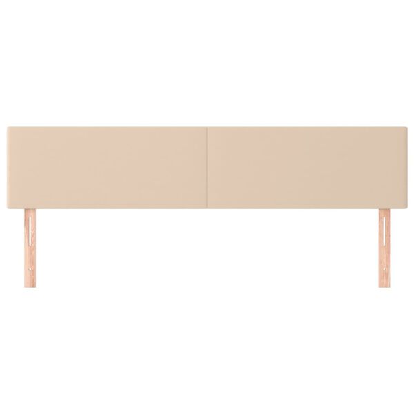 vidaXL T&ecirc;tes de lit 2 pcs Cappuccino 80x5x78/88 cm Similicuir