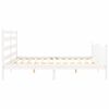 vidaXL Cadre de lit sans matelas blanc bois de pin massif