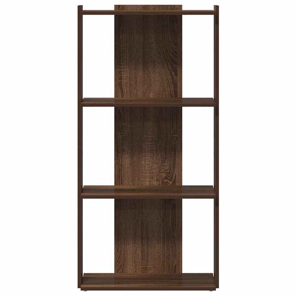 vidaXL Biblioth&egrave;que 3 niveaux ch&ecirc;ne marron 60x30x120cm bois ing&eacute;nierie