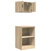 vidaXL Armoires de garage 2 pcs ch&ecirc;ne sonoma bois d'ing&eacute;nierie