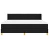 vidaXL Lit &agrave; ressorts avec matelas Noir 200 x 180 cm tissu