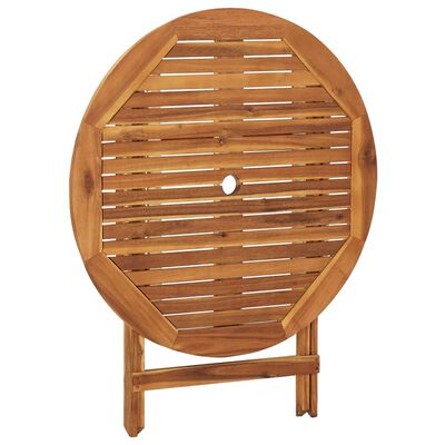 vidaXL Ensemble à manger de jardin pliable 5 pcs Bois d'acacia solide