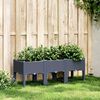 vidaXL Jardini&egrave;re avec pieds bleu gris 120x40x42 cm PP