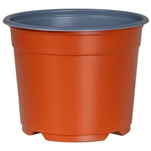 vidaXL Pot &agrave; fleurs rond 50 pc Terre cuite &Oslash; 10 x 8 cm Plastique