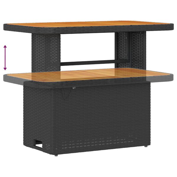vidaXL Ensemble de canap&eacute; de jardin 9 pcs Noir polyrotin