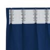 vidaXL Rideaux occultants avec anneaux 2 pcs Bleu fonc&eacute; 225 x 140 cm