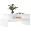 vidaXL Table basse blanc brillant 90x55x42,5 cm bois d'ing&eacute;nierie