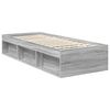vidaXL Cadre de lit Gris Sonoma 75 x 190 cm Bois de pin massif