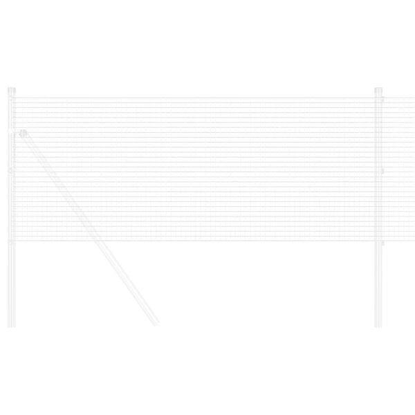 vidaXL Cl&ocirc;ture en fil soud&eacute; Argent 1.2 x 25 m