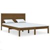 vidaXL Cadre de lit Marron miel Bois de pin massif 140x190 cm