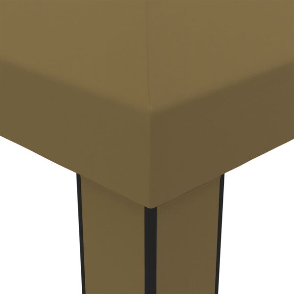 vidaXL Tonnelle avec double toit 3x6 m Taupe 180 g/m²