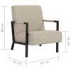 vidaXL Fauteuil Gris clair Similicuir