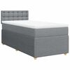vidaXL Sommier &agrave; lattes de lit et matelas Gris clair 90x190 cm Tissu