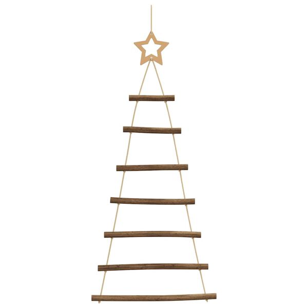 vidaXL Sapins de No&euml;l suspendus avec &eacute;toiles sup&eacute;rieures 2 pi&egrave;ces 42x90 cm Branche naturelle