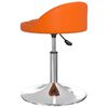 vidaXL Chaises pivotantes &agrave; manger lot de 4 orange similicuir
