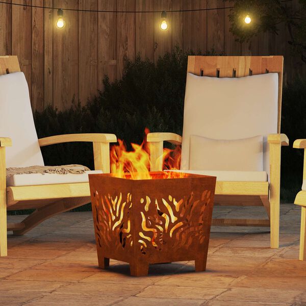 vidaXL Braise Marron 40 x 40 x 40 cm Acier