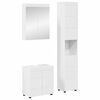 vidaXL Ensemble de mobilier de salle de bain TULUM 3 pc Blanc brillant