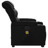 vidaXL Fauteuil inclinable de massage Noir Similicuir