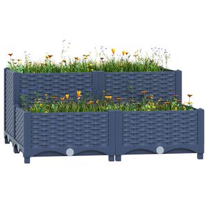 vidaXL Lit sur&eacute;lev&eacute; 80x80x38 cm Polypropyl&egrave;ne