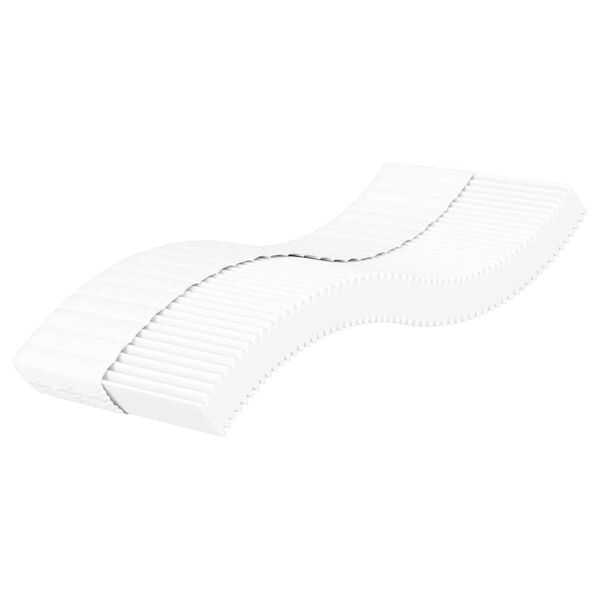 vidaXL Matelas en mousse blanc 90x220 cm duret&eacute; H2 H3