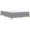 vidaXL Lit &agrave; ressorts avec matelas Gris clair 160 x 200 cm tissu