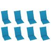 vidaXL Chaises inclinables de jardin et coussins lot de 8 Teck solide
