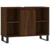 vidaXL Armoire salle de bain ch&ecirc;ne marron 80x33x60cm bois d'ing&eacute;nierie