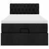 vidaXL Lit ottoman avec matelas noir 100x200 cm tissu