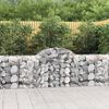 vidaXL Paniers &agrave; gabions arqu&eacute;s 9 pcs 200x50x80/100 cm Fer galvanis&eacute;