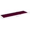vidaXL Chaises longues lot de 2 et coussin rouge bordeaux Teck solide